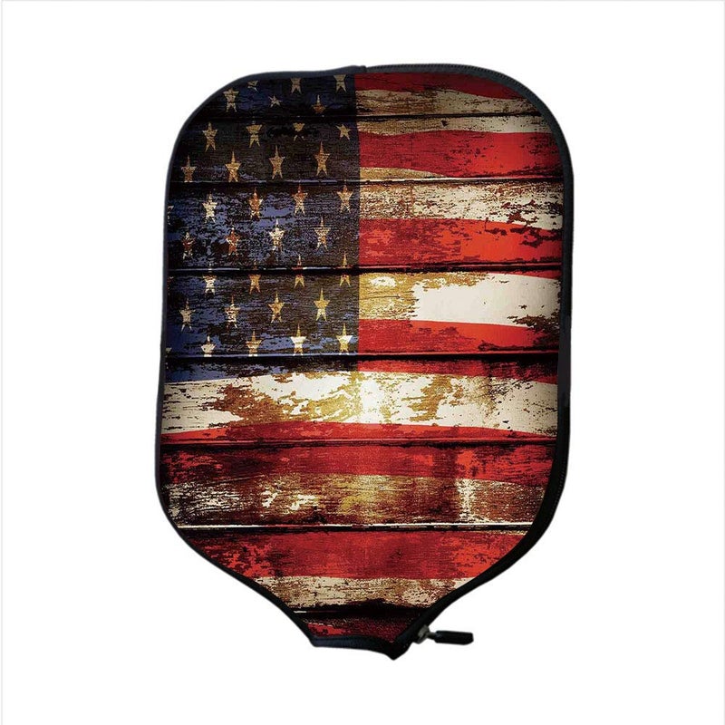 iPrint Pickleballs Paddles Rackets Cover Case,American Flag Decor, Multi, Fit for Most Rackets - Protect Your Paddles - Image 1